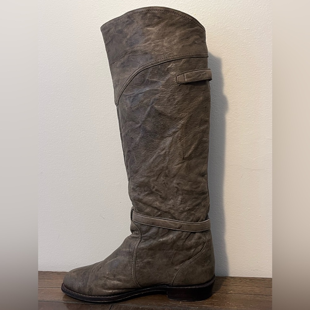 Frye Dorado Tall Grey Riding Boots Women’s size 9 Made in Spain - Picture 4 of 12